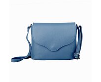 Malá kožená džínově modrá crossbody kabelka Vera Pelle no. 61 džínově modrá, kůže