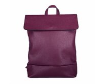 Střední vínový kožený batoh 235 o obsahu cca. 6 l na formát A4 vínová, kůže