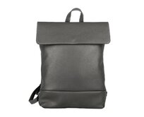 Střední tmavěšedý kožený batoh 235 o obsahu cca. 6 l na formát A4 tmavěšedá, kůže