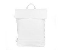 Střední bílý kožený batoh 235 o obsahu cca. 6 l na formát A4 bílá, kůže