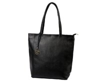 Velká černá kožená kabelka na rameno/do ruky Gregorio no. 748 černá, kůže