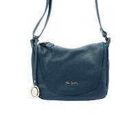 Střední velká kožená tyrkysová crossbody kabelka Pierre Cardin no. 21 tyrkysová, kůže