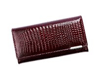 Tmavěvínová kožená lesklá peněženka Jennifer Jones 5289-2 tmavěvínová, kůže