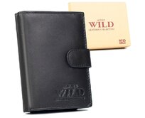 Černá kožená peněženka Always Wild na výšku N4L (SCR) černá, kůže
