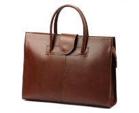 Kožená dámská hnědá business taška do ruky Camilla no. 778 hnědá, kůže