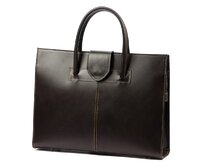 Kožená dámská tmavěhnědá business taška do ruky Camilla no. 778 tmavěhnědá, kůže
