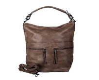 Velká hnědá kabelka do ruky, na rameno i crossbody ROMINA &amp; CO D177-1 NEW hnědá, syntetická kůže