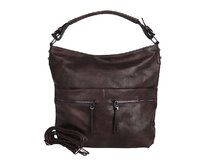 Velká tmavěhnědá kabelka do ruky, na rameno i crossbody ROMINA &amp; CO D177-1 NEW tmavěhnědá, syntetická kůže