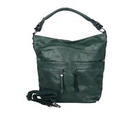 Velká tmavězelená kabelka do ruky, na rameno i crossbody ROMINA &amp; CO D177-1 NEW tmavězelená, syntetická kůže