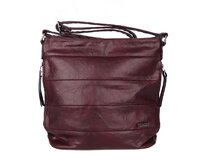 Středně velká tmavěčervená crossbody kabelka ROMINA &amp; CO D600 tmavěčervená, syntetická kůže