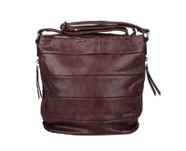 Středně velká hnědá crossbody kabelka ROMINA &amp; CO D600 hnědá, syntetická kůže