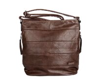 Středně velká hnědá zemní crossbody kabelka ROMINA &amp; CO D600 hnědá zemní, syntetická kůže