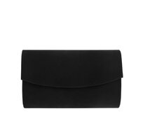 Černé pevné semišové psaníčko 351 černá, syntetická kůže