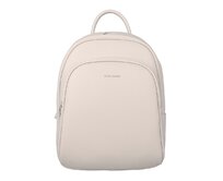 Středně velký městský mandlově mléčný batoh David Jones CM7469 s obsahem cca. 8l mandlově mléčná, syntetická kůže