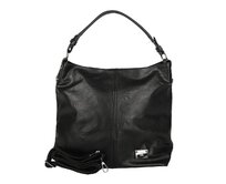 Velká černá kabelka na rameno i crossbody ROMINA D572/25 NEW černá, syntetická kůže