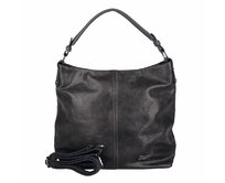 Velká tmavěšedá kabelka na rameno i crossbody ROMINA D572/25 NEW tmavěšedá, syntetická kůže