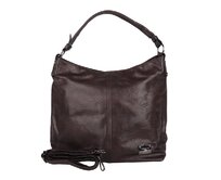 Velká tmavěhnědá kabelka na rameno i crossbody ROMINA D572/25 NEW tmavěhnědá, syntetická kůže