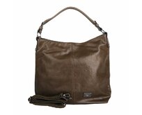 Velká hnědá (zemní) kabelka na rameno i crossbody ROMINA D572/25 NEW khaki, syntetická kůže