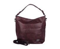 Velká tmavěčervená kabelka na rameno i crossbody ROMINA D569/25 tmavěčervená, syntetická kůže