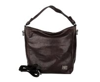 Velká tmavěhnědá kabelka na rameno i crossbody ROMINA D569/25 tmavěhnědá, syntetická kůže