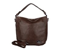 Velká hnědá (zemní) kabelka na rameno i crossbody ROMINA D569/25 hnědá (zemní), syntetická kůže