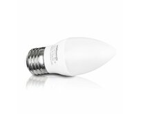 Whitenergy LED žárovka SMD2835 C30 E27 5W bílá mléčná teplá - svíčka