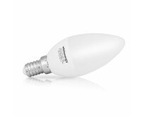 Whitenergy LED žárovka SMD2835 C37 E14 3W bílá mléčná teplá - svíčka