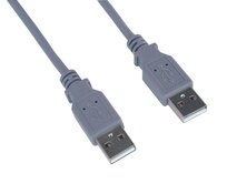 PremiumCord USB 2.0 A-A M/M 2m propojovací kabel, černý