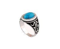 AutorskeSperky.com - Stříbrný prsten s tyrkysem -  S217 Stříbro