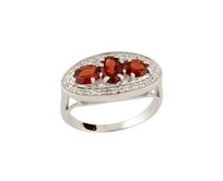 AutorskeSperky.com - Stříbrný prsten s granátem -  S283 Stříbro