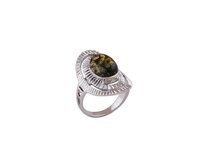 AutorskeSperky.com - Stříbrný prsten s jantarem -  S334 Stříbro