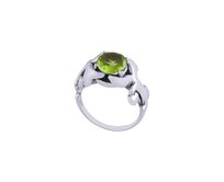 AutorskeSperky.com - Stříbrný prsten s olivínem -  S345 Stříbro