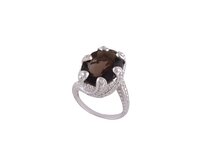 AutorskeSperky.com - Stříbrný prsten se záhnědou -  S370 Stříbro