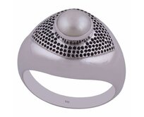 AutorskeSperky.com - Stříbrný prsten s perlou - S708 Stříbro