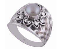 AutorskeSperky.com - Stříbrný prsten s perlou -  S711 Stříbro