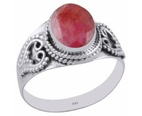 AutorskeSperky.com - Stříbrný prsten s rubínem -  S789 Stříbro