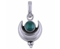 AutorskeSperky.com - Stříbrný přívěšek s malachitem - S824 Stříbro