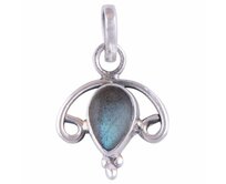 AutorskeSperky.com - Stříbrný přívěsek s labradoritem - S827 Stříbro