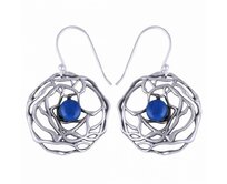 AutorskeSperky.com - Stříbrné naušnice s lapis lazuli - S1517 Stříbro