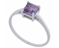 AutorskeSperky.com - Stříbrný prsten s ametystem - S2792 Stříbro