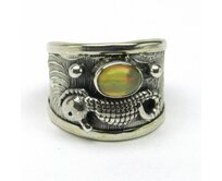 AutorskeSperky.com - Stříbrný prsten s opálem - S2923 Stříbro