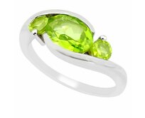 AutorskeSperky.com - Stříbrný prsten s olivínem - S3048 Stříbro