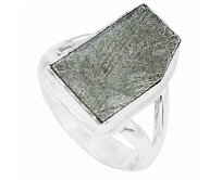 AutorskeSperky.com - Stříbrný prsten s meteoritem Gibeonem - S3126 Stříbro