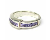 AutorskeSperky.com - Stříbrný prsten s ametystem - S3305 Stříbro