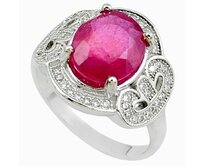 AutorskeSperky.com - Stříbrný prsten s rubínem -  S4021 Stříbro