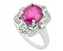 AutorskeSperky.com - Stříbrný prsten s rubínem -  S4041 Stříbro