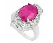 AutorskeSperky.com - Stříbrný prsten s rubínem -  S4042 Stříbro