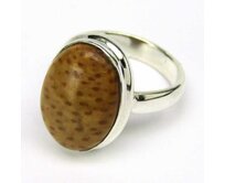 AutorskeSperky.com - Stříbrný prsten s fosilním korálem -  S4382 Stříbro