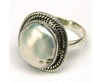 AutorskeSperky.com - Stříbrný prsten s perlou -  S4402 Stříbro