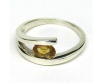 AutorskeSperky.com - Stříbrný prsten s citrínem -  S4406 Stříbro